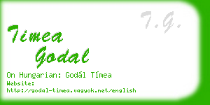 timea godal business card